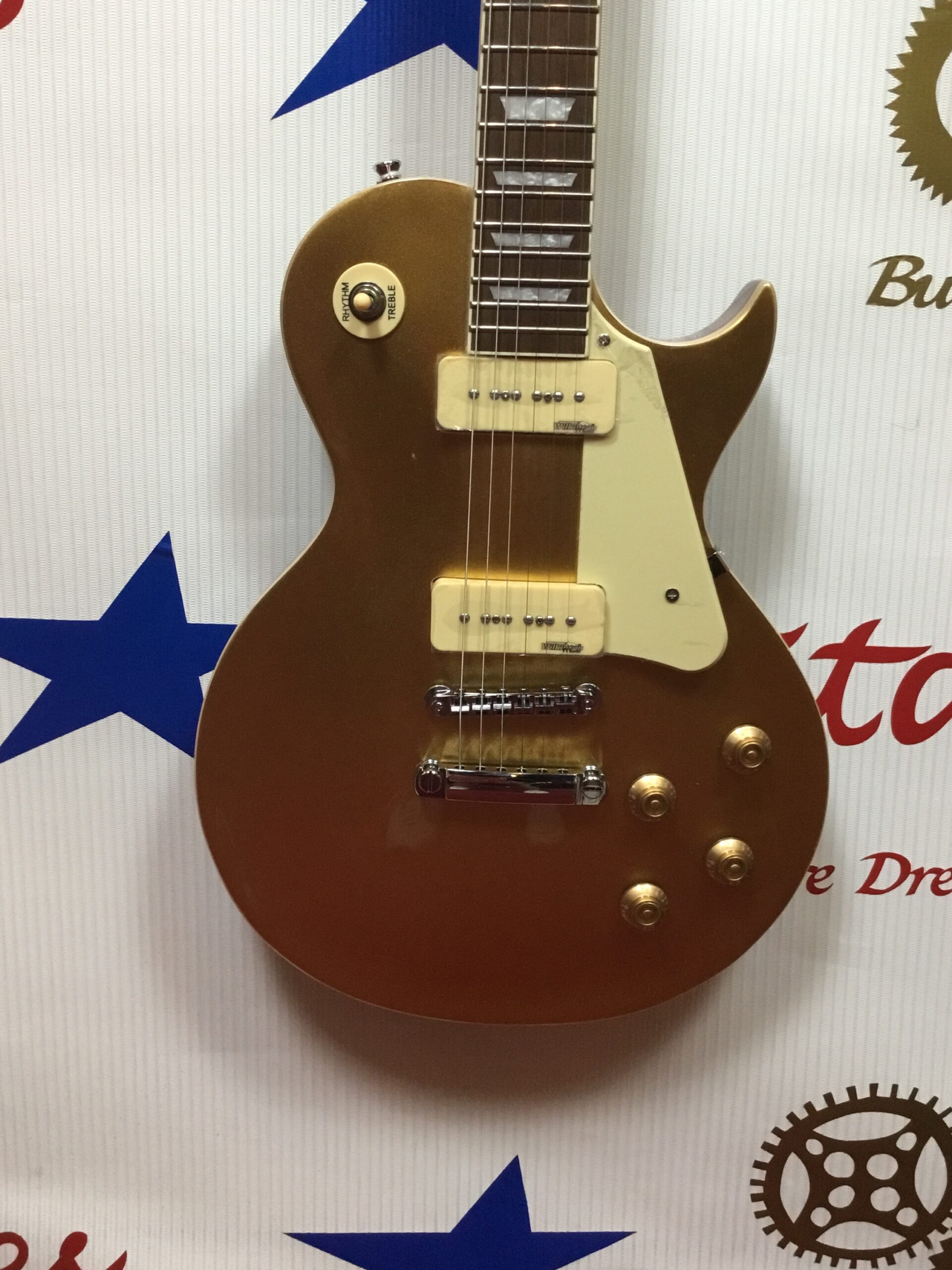 Vintage P90s Goldtop Les Paul Style - Image 2